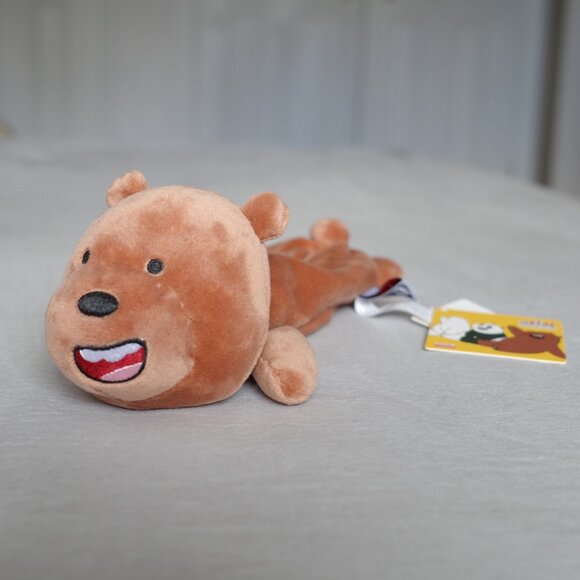 Miniso x We Bare Bears Grizz Plush Pencil Case - Picture 2 of 5